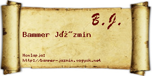 Bammer Jázmin névjegykártya